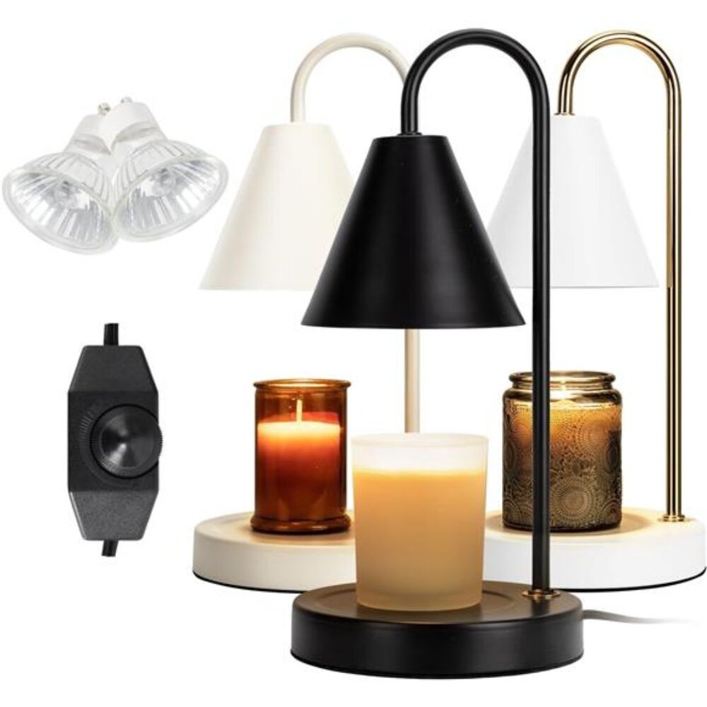 Candle Warmer Lamp,Electric Candle Warmer with Dimmable Light,Scented Wax